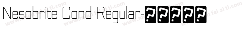 Nesobrite Cond Regular字体转换